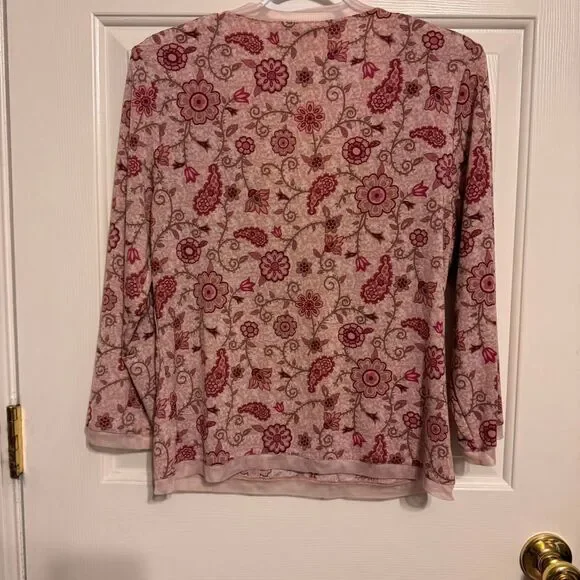 NoBo Y2K 90’s empire waist boho parsley floral top - Picture 2 of 3